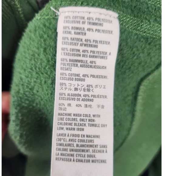 Y2K Hollister Full Zip Hoodie Sweater Medium Green Del Mar California Varsity - Picture 7 of 8